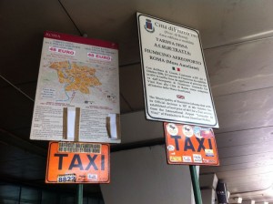 Pay attention to Rome airport taxi fares