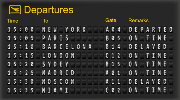 airport timetable
