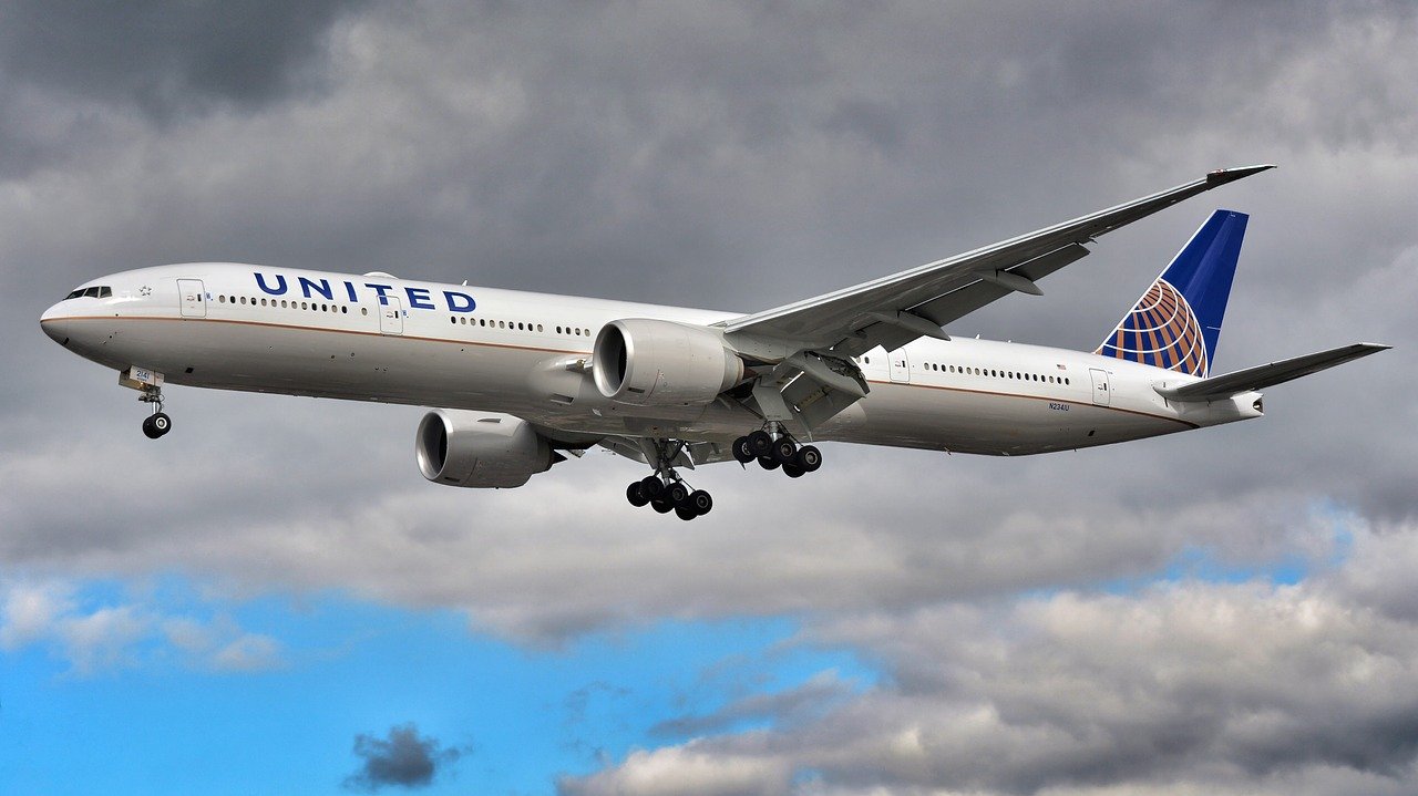 United Airlines at Rome airport United Airlines at Rome airport